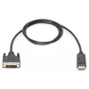 ASM AK-340301-030-S ASSMANN Laidas DisplayPort 1.1a su fiksatoriumi Tipas DP/DVI-D (24+1) Vyriškas/Vyriškas Juodas 3m
