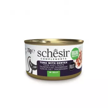 Schesir Oceanic Adult šlapias ėdalas katėms su tunu ir dentekso žuvimi, 70 g