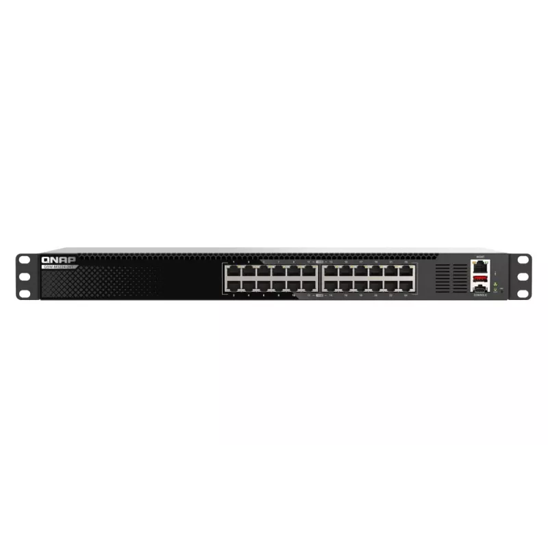 QNAP QSW-M3224-24T valdomas tinklo jungiklis L3 10G Ethernet (100/1000/10000) 1U juodas, sidabrinis