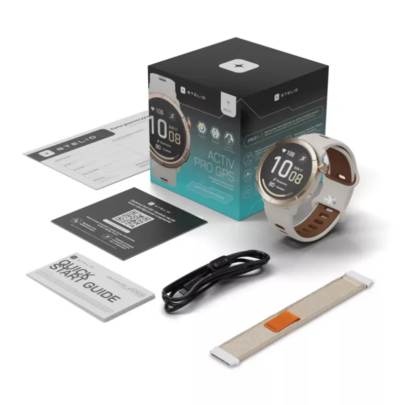 Išmanusis laikrodis Stelio STSWA102GT Activ Pro GPS 46mm Gold Titanium