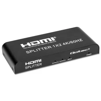 Qoltec 51797 aktyvus HDMI skirstytuvas 2 x HDMI 4K x 2K | 6Gb/s | 60Hz