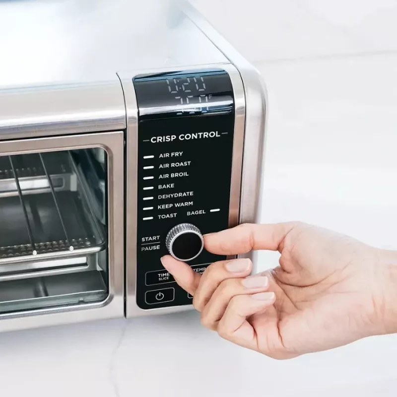 Ninja SP101 Vienvietis 10 L Laisvai pastatomas 2400 W Karšto oro gruzdintuvas Juodas, Nerūdijantis plienas