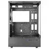 PC korpusas TACENS Mars Gaming MC-XO Midi Tower juodas — ATX/Micro-ATX/Mini-ITX, maitinimo blokas apačioje, 1×120 mm galinis ventiliatorius, palaiko iki 328 mm vaizdo plokštę
