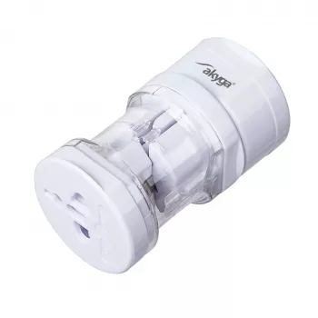 Akyga AK-AD-61 universalus kelioninis kištukų adapteris, visam pasauliui, 10 A, baltas