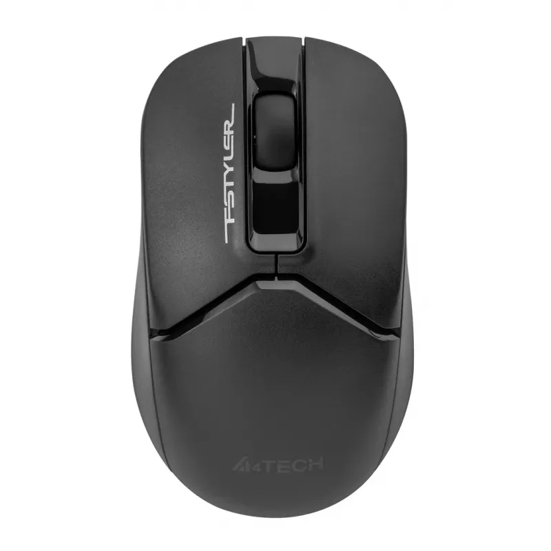 Belaidė optinė pelė A4Tech FM12S Juoda – 1200 DPI, RF nano imtuvas, 3 mygtukai, AA baterija