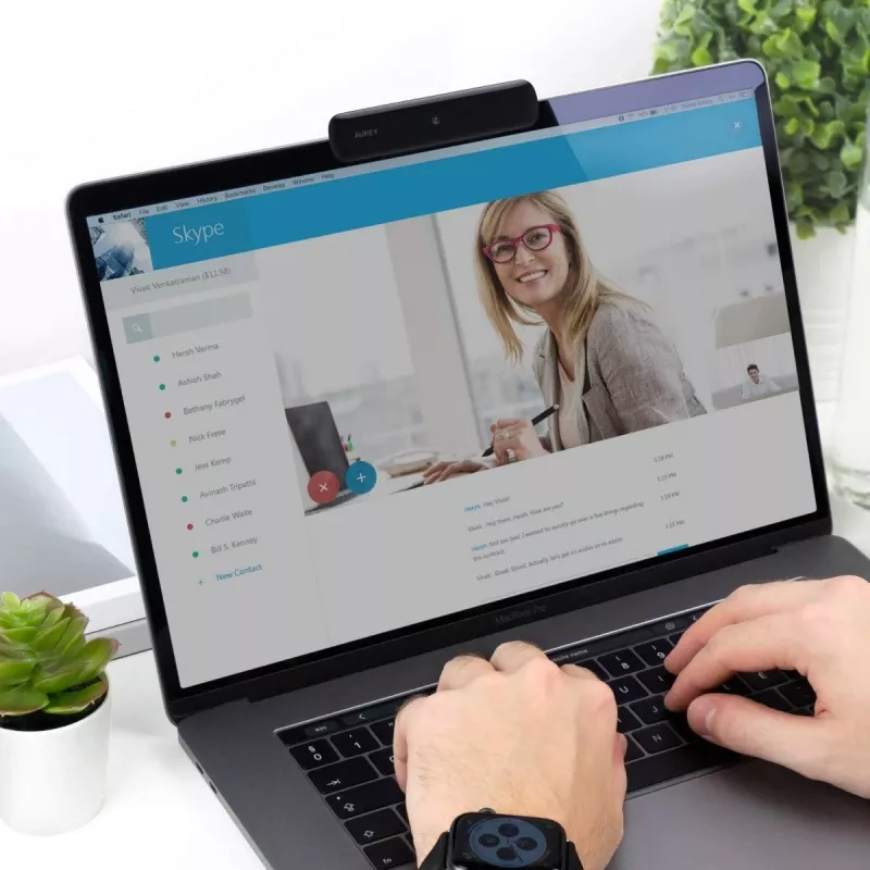 WebCam AUKEY PC-W1 USB | Full HD 1920x1080 | 1080p | 30 kadrų per sekundę