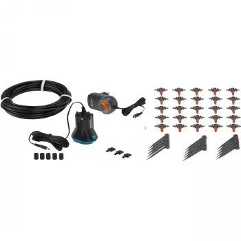 city gardening automatinė balkono vazonų laistymo sistema 1407-20, pilka/juoda, 43 dalių