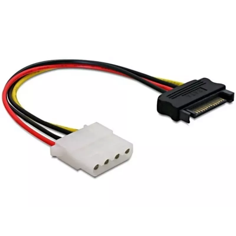Laidas DeLOCK Power SATA/Molex juodas raudonas 0,12 m 860115