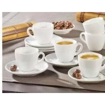 Esmeyer espresso puodelių rinkinys 6 vnt., modelis 433-214, porcelianiniai demitasse puodeliai espresui