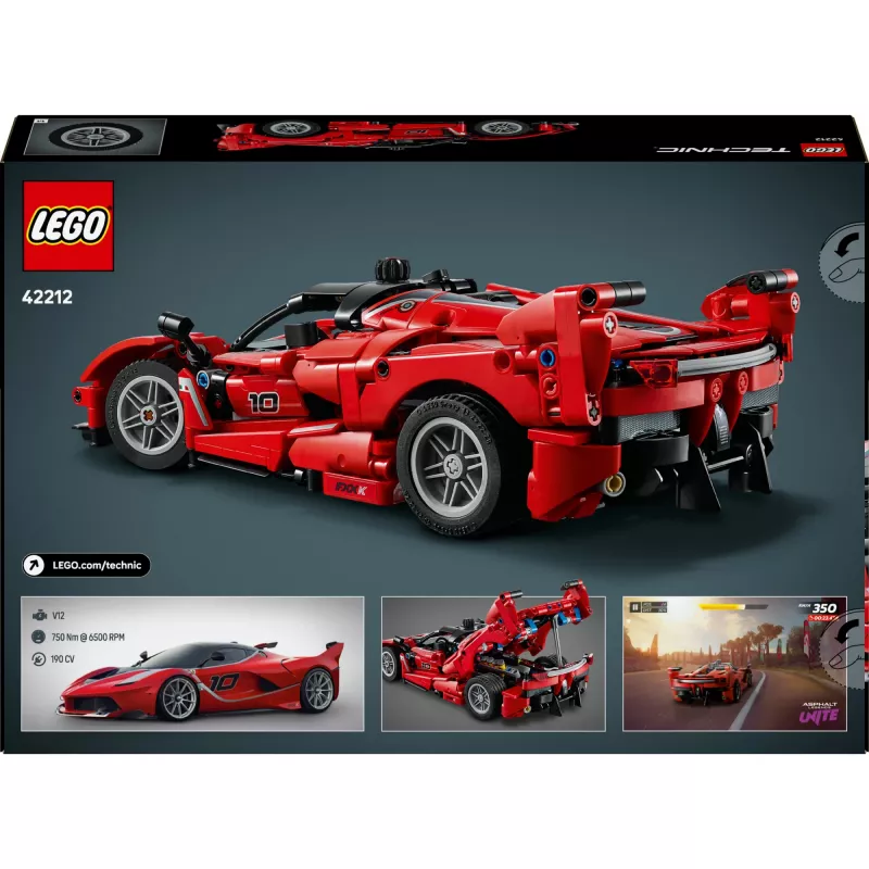 LEGO Technic Ferrari FXX K konstruktorius, mastelis 1:10, 897 dalių, nuo 10 metų