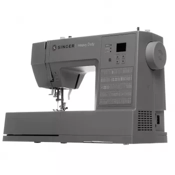 SINGER automatinė siuvimo mašina HD6605 – elektrinė, 1 žingsnio sagos skylutė, laisva rankovė, pilka, 6 kg