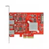 DeLOCK PCI Express x4 plėtotės kortelė iki USB 10 Gbps 2x Type-A 2x Type-C