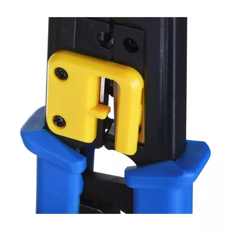 Alantec NI040 crimpimo replės RJ-45, RJ-12, RJ-11 jungtims, plieninė konstrukcija, juodos/mėlynos spalvos