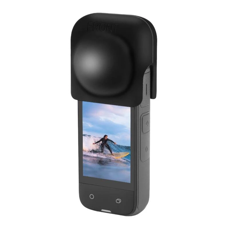 PULUZ silikoninis objektyvo dangtelis, skirtas Insta360 X4 / X5 (juodas)