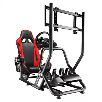 Lenktyninė kokpito kėdė huzaro Speed 6.0 su reguliuojama sėdyne, plieniniu rėmu, 30°–90° kampu, atlaiko iki 120 kg, raudona, 1080×1360×560 mm