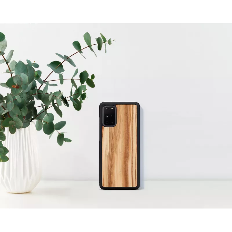 Dėklas Samsung Galaxy S20+ man and wood cappuccino black – apsauginis dėklas su natūralia mediena