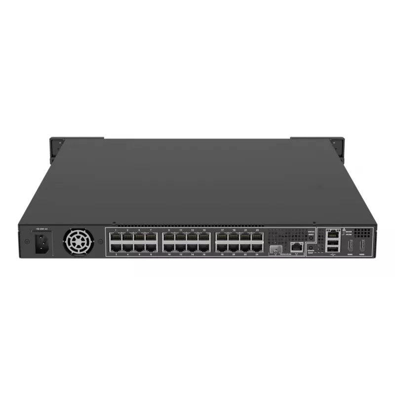 Tinklinis vaizdo įrašytuvas AXIS S2224 Mk II 24 kanalų, 48 kanalų atkūrimas, 7680×4320, 6 TB HDD, 256 GB SSD, RAID 0/1/10, 1U, juodas