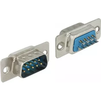 Jungtis Sub-D 9 kontaktų DELOCK 65881 — mėlyna/sidabrinė, 31×15×12,5 mm