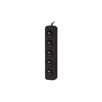 Lanberg PS0-05E-0300-BK ilginimo laidas 3 m 5 AC lizdų juodas