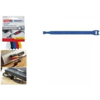 Tesa kabelio raištis Cable Manager mažas, spalvotas 12 mm x 200 mm, paruoštos formos, daugkartinis (55236-00000-0)