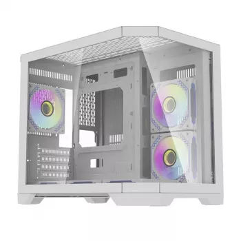 Korpusas Darflash FT418 su 6 aRGB ventiliatoriais (baltas)