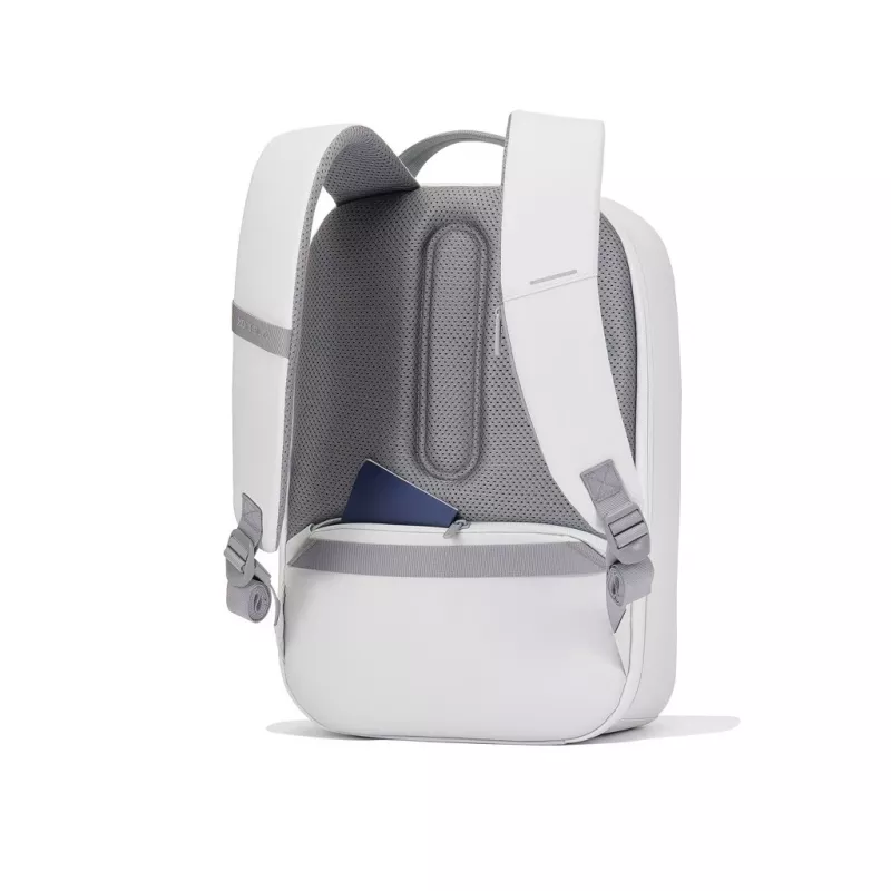 Kuprinė XDDESIGN Bobby Edge apsauginė nuo vagysčių balta — 17 L, tinka 16 colių nešiojamam kompiuteriui, atspari vandeniui, 1.1 kg