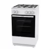 Laisvai pastatoma dujinė viryklė su orkaite Gorenje GG5A10WFFM – 4 degikliai, 70 L orkaitė, emaliuotas viršus, balta
