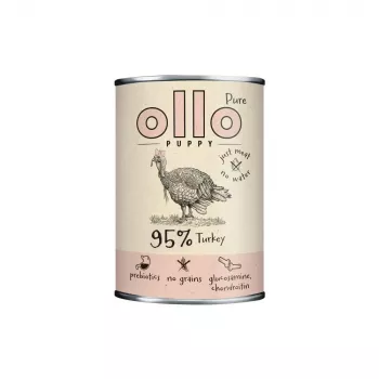 OLLO Puppy Pure Turkey šlapias šunų ėdalas – 400 g