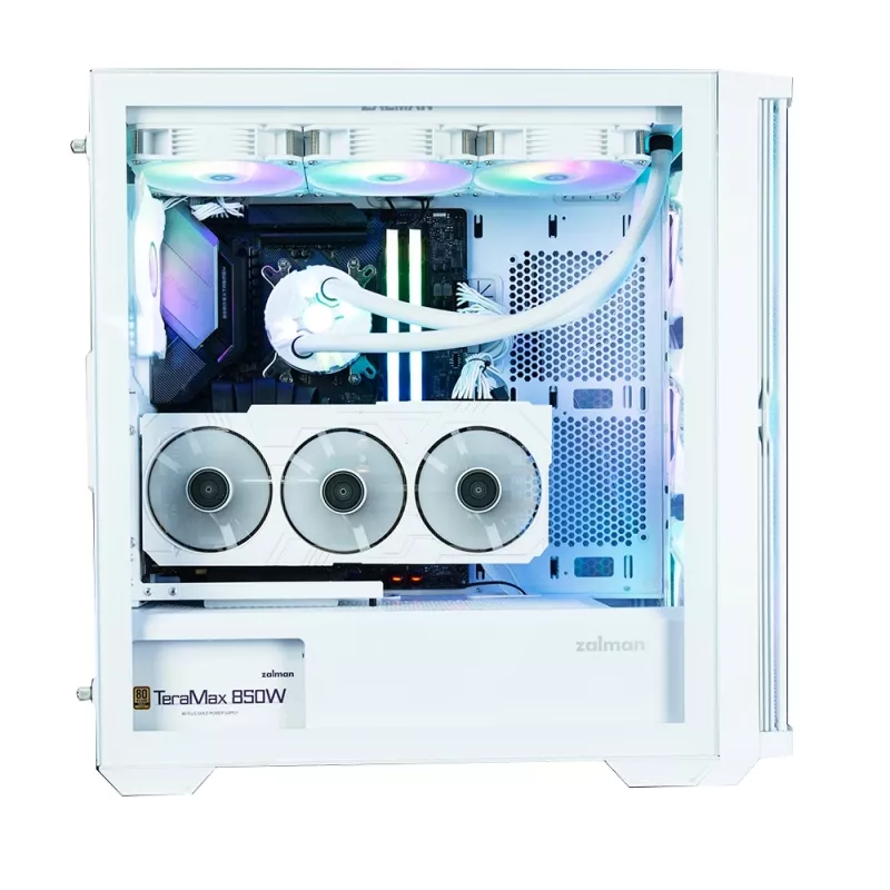 Zalman Z10 DUO ATX korpusas baltas su ZM-IF120 x4 ventiliatoriais