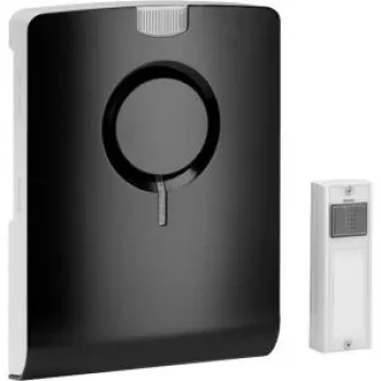 Belaidis skambutis Grothe ECHO – juodas/baltas – 868,35 MHz – 500 m – 86 dB – IP54 (43501)
