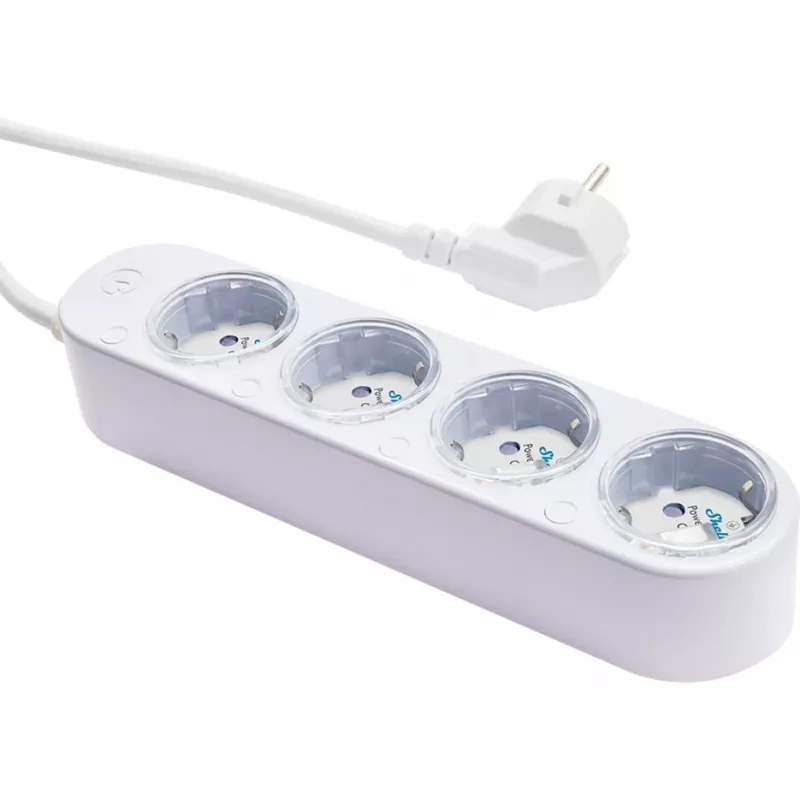 Išmanusis 12A Shelly Power Strip 4 Gen4 Zigbee/Matter kištukinis lizdas