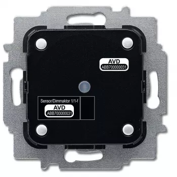 Elektrinis pavarėlis Busch-Jaeger 6212/1.1, 230 V, 80 W, juodas/sidabrinis, 71×71×45 mm