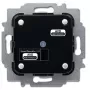 Elektrinis pavarėlis Busch-Jaeger 6212/1.1, 230 V, 80 W, juodas/sidabrinis, 71×71×45 mm