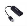 Tinklo plokštė LANBERG NC-0100-01 USB 10 Gbit/s, karštojo keitimo, kabelis 0,15 m, juoda