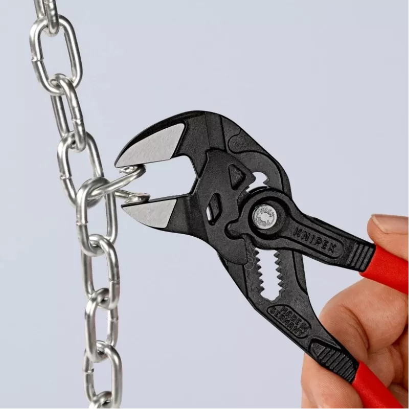 Replės Knipex 86 01 180 lygiais nasrais, žandų storis 1,2 cm