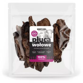 UNISZKI Jaučio plaučiai - šunų skanėstas - 500 g