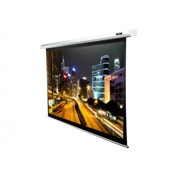Elite Screens Electric100XH baltas motorizuotas projekcinis ekranas 100 colių