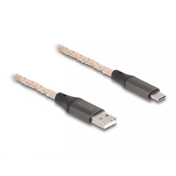 DeLOCK USB 2.0 kabelis Type-A į USB Type-C RGB 1 m