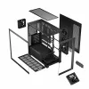 PC korpusas MODECOM Volcano Stellar 5F ATX Midi bokštas, grūdintas stiklas, 5 iš anksto sumontuoti ventiliatoriai, USB‑C, palaiko microATX/ATX, maks. GPU 420 mm, CPU aušintuvo aukštis 175 mm