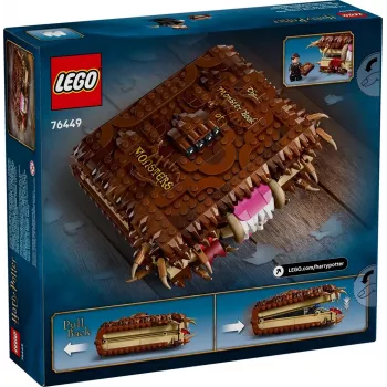 LEGO Harry Potter statomas monstrų knygos rinkinys „Monster Book of Monsters“ 76449 – 518 dalių, 1 minifigūrėlė, pritvirtinami dantys