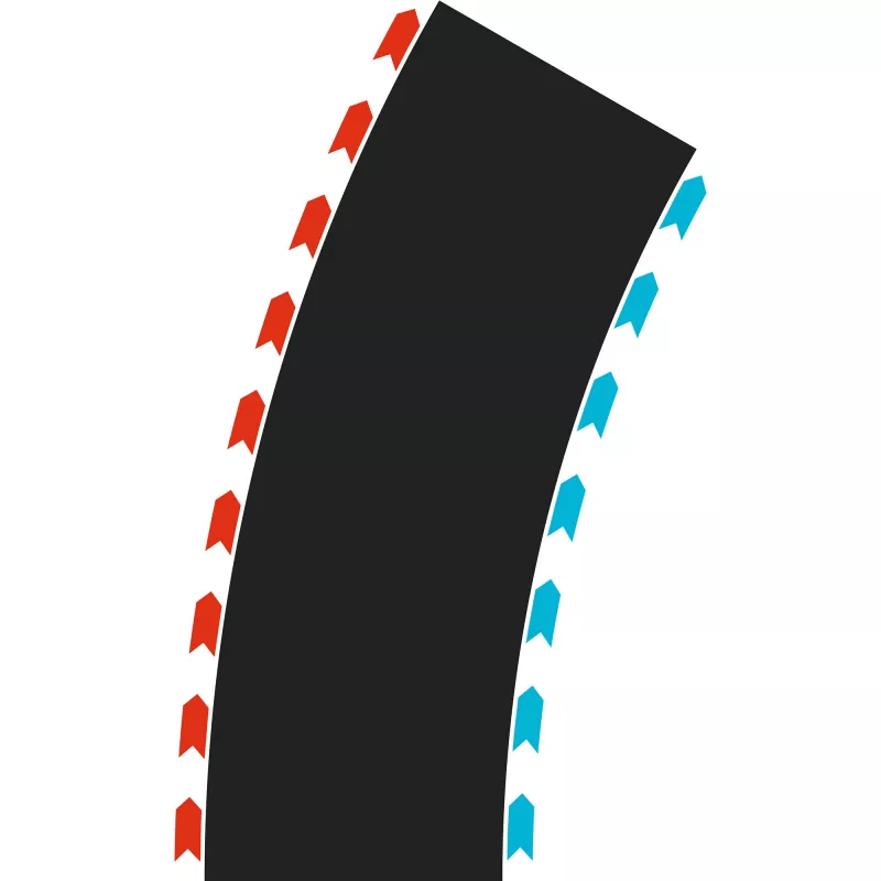 Carrera HYBRID Curves Radius 30° du moduliai (50052004)