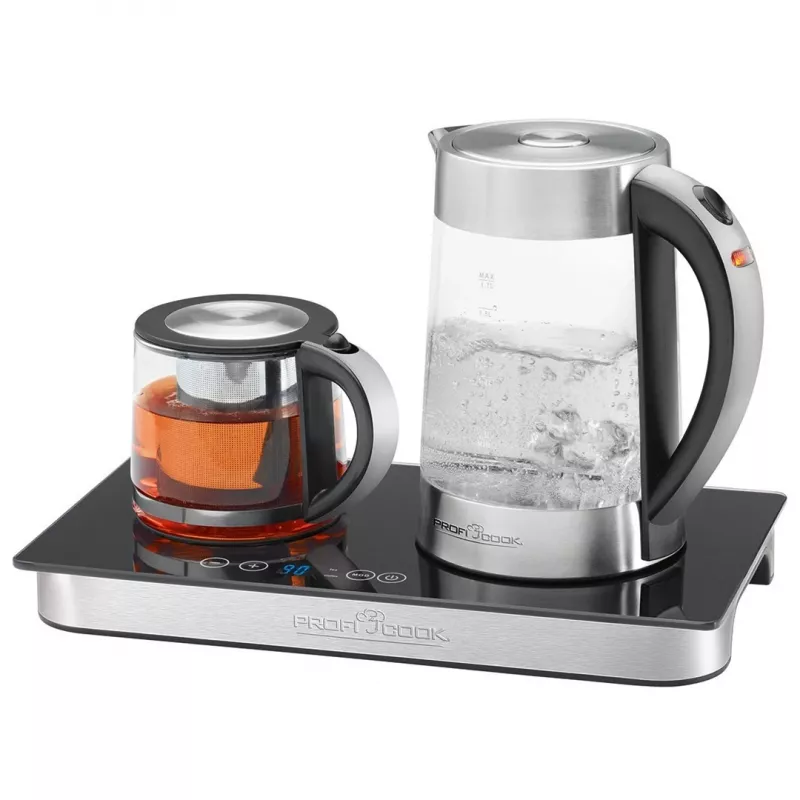 ProfiCook PC-TKS 1056 elektrinis virdulys 1,7 L Juoda, Nerūdijantis plienas, Peršviečiamas