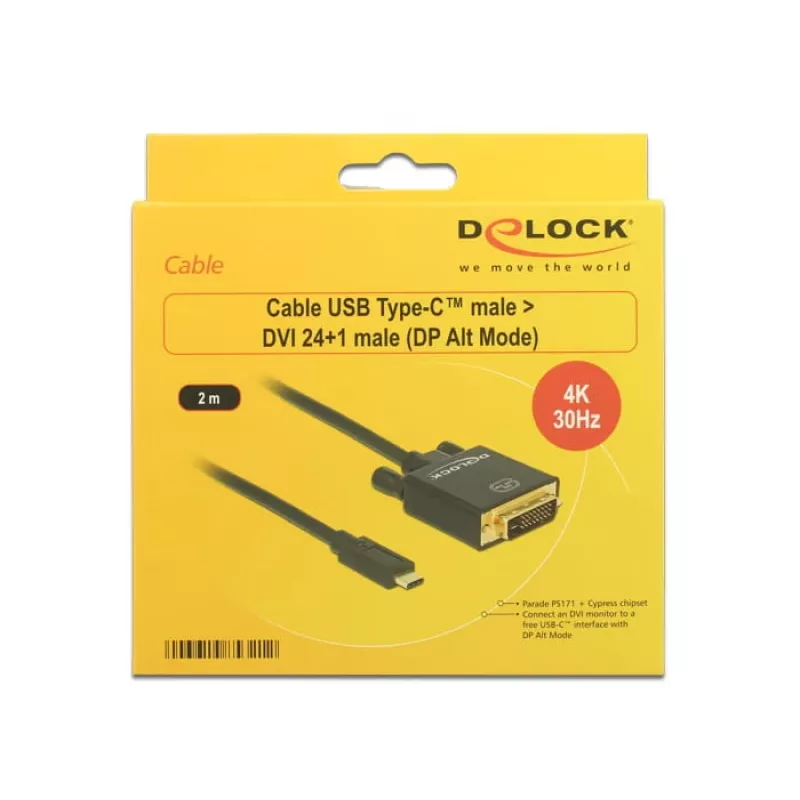 USB-C į DVI adapteris DeLOCK 85321 2 m