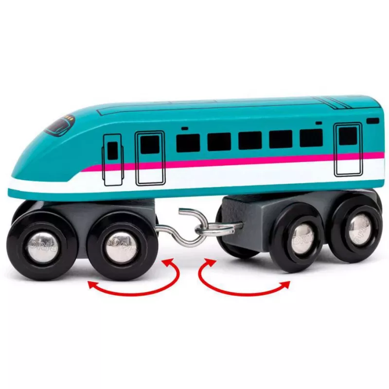 Medinis traukinukas Ravensburger BRIO World Trains of the World Shinkansen E5 Hayabusa