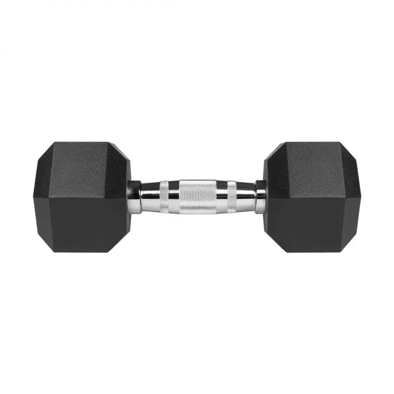 Guminiai ketaus hanteliai HEX 2x6 kg REBEL ACTIVE