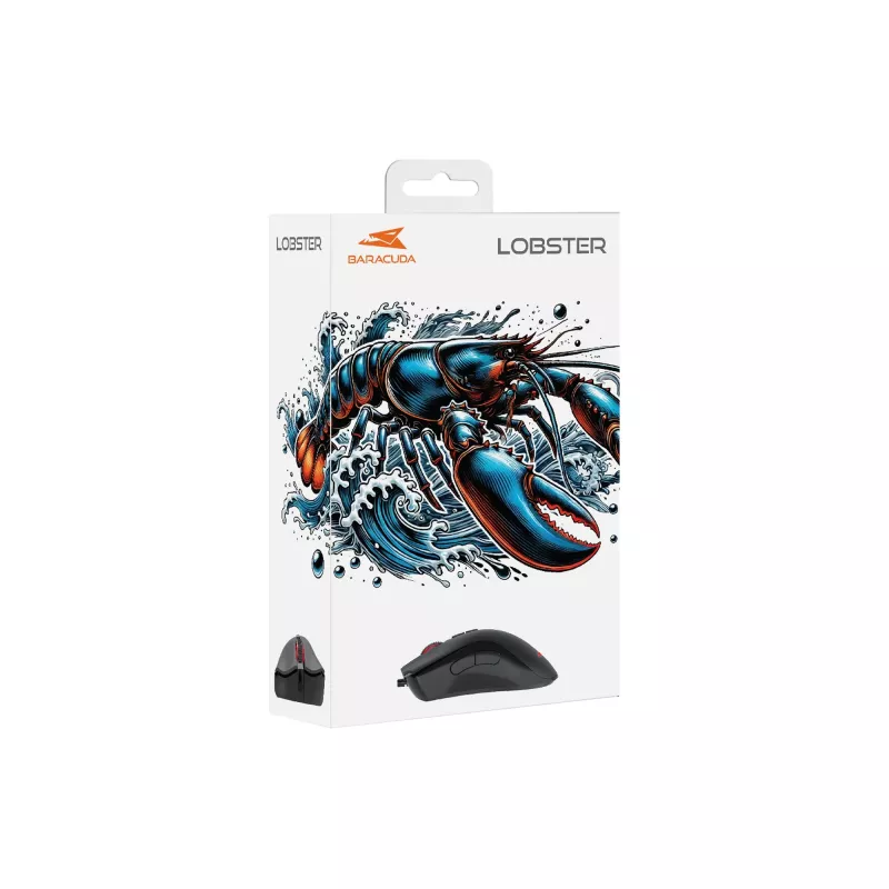 Pelė Baracuda BGM-081 Lobster Black USB