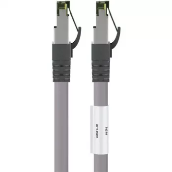 Goobay CAT 8.1 Patch Laidas, S/FTP (PiMF), Pilkas, 3 m - LSZH Halogen-Free, Varinis AWG 24 (55138)