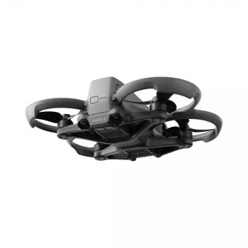 Dronas DJI Avata 2 – maksimalus nuotolis 13 000 m, maks. greitis 27 m/s, 4 rotorai, juodas (be akinių ar nuotolinio valdiklio)