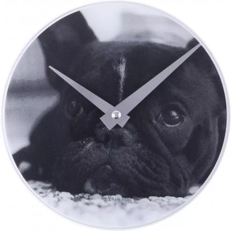 NeXtime laikrodis 5173 Little Dog, Ø20 cm, sieninis, juodas