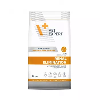 Sausas šunų ėdalas VETEXPERT Veterinary Diet Renal Elimination – triušio skonio, suaugusiems šunims, 8 kg